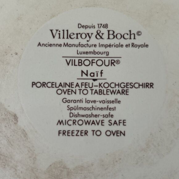 Villeroy & Boch Naif Wedding Porcelain Quiche/Pie/Tart Plate Laplau Vilbofour - Picture 6 of 7